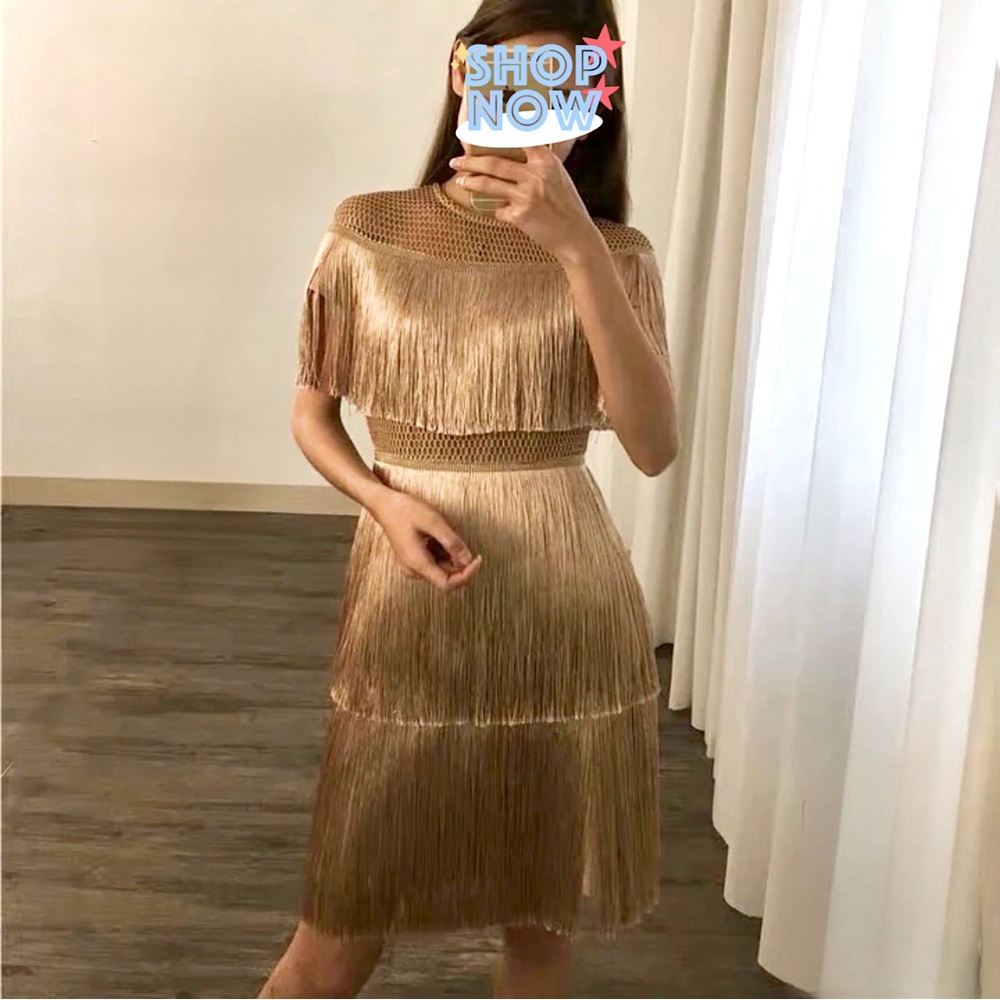 ASHLEY TASSEL DRESS PARTY DRESS - Picture 7 of 14